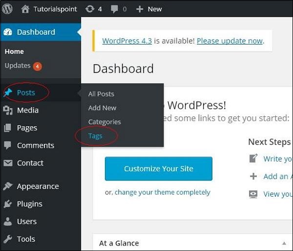 WordPress Add Tags